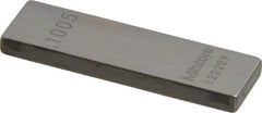 Mitutoyo - 0.1005" Rectangular Steel Gage Block - Accuracy Grade AS-1, Includes Certificate of Inspection - Exact Tooling