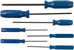 Eklind - 7 Piece, 1.3 to 5mm Ball End Hex Driver Set - Exact Tooling