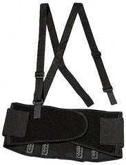 Ergodyne - Size 2XL, Spandex Belt with Adjustable Shoulder Straps - 42 to 46" Waist, Detachable Strap, Black - Exact Tooling