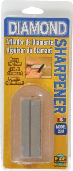 Eze Lap - 3" Long x 1" Wide x 1/4" Thick, Diam ond Sharpening Stone - Flat, 400 Grit, Medium Grade - Exact Tooling