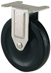 Albion - 3" Diam x 1-1/4" Wide x 3-3/16" OAH Top Plate Mount Rigid Caster - Polyolefin, 270 Lb Capacity, Plain Bearing, 2-1/2 x 3-5/8" Plate - Exact Tooling
