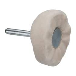 Made in USA - 2" Diam x 1/2" Thick, Loose Sewn Mounted Buffing Wheel - Exact Tooling