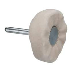 Made in USA - 2" Diam x 1/2" Thick, Loose Sewn Mounted Buffing Wheel - Exact Tooling