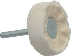 Made in USA - 2" Diam x 3/4" Thick, Loose Sewn Mounted Buffing Wheel - Exact Tooling