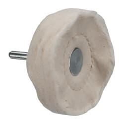 Made in USA - 3" Diam x 3/4" Thick, Loose Sewn Mounted Buffing Wheel - Exact Tooling