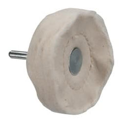 Made in USA - 3" Diam x 3/4" Thick, Loose Sewn Mounted Buffing Wheel - Exact Tooling