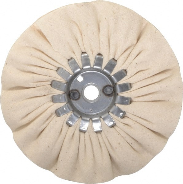 Made in USA - 6" Diam x 1/2" Thick Unmounted Buffing Wheel - 14 Ply, Bias Cut, 5/8" Arbor Hole - Exact Tooling