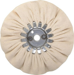 Made in USA - 6" Diam x 1/2" Thick Unmounted Buffing Wheel - 14 Ply, Bias Cut, 5/8" Arbor Hole - Exact Tooling