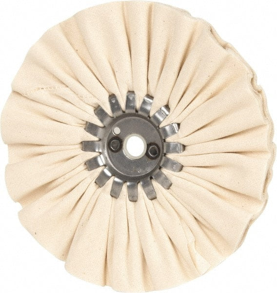 Made in USA - 7" Diam x 1/2" Thick Unmounted Buffing Wheel - 14 Ply, Bias Cut, 5/8" Arbor Hole - Exact Tooling