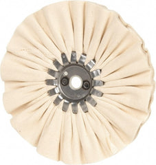 Made in USA - 7" Diam x 1/2" Thick Unmounted Buffing Wheel - 14 Ply, Bias Cut, 5/8" Arbor Hole - Exact Tooling