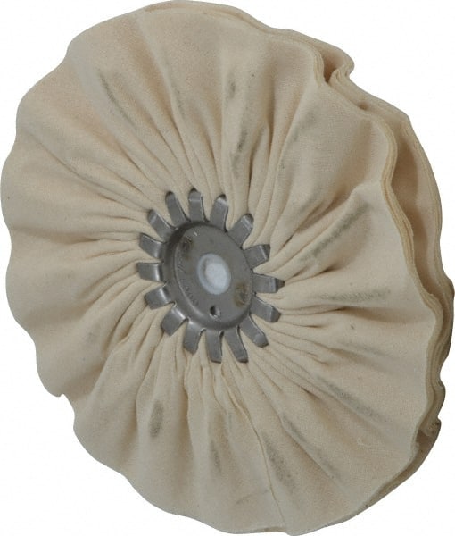 Made in USA - 8" Diam x 1/2" Thick Unmounted Buffing Wheel - 14 Ply, Bias Cut, 5/8" Arbor Hole - Exact Tooling