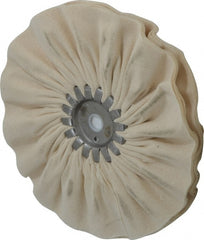 Made in USA - 8" Diam x 1/2" Thick Unmounted Buffing Wheel - 14 Ply, Bias Cut, 5/8" Arbor Hole - Exact Tooling