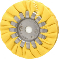 Made in USA - 4" Diam x 1/2" Thick Unmounted Buffing Wheel - 14 Ply, Bias Cut, 1/2" Arbor Hole - Exact Tooling