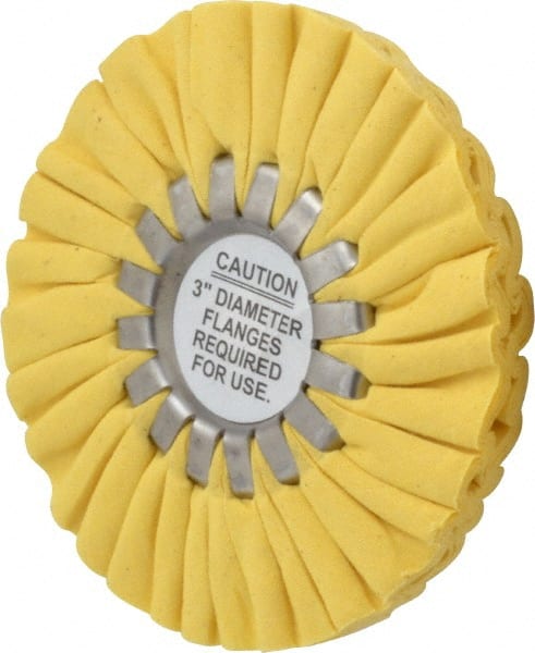 Made in USA - 5" Diam x 1/2" Thick Unmounted Buffing Wheel - 14 Ply, Bias Cut, 1/2" Arbor Hole - Exact Tooling