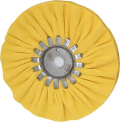 Made in USA - 6" Diam x 1/2" Thick Unmounted Buffing Wheel - 14 Ply, Bias Cut, 5/8" Arbor Hole - Exact Tooling
