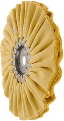 Made in USA - 7" Diam x 1/2" Thick Unmounted Buffing Wheel - 14 Ply, Bias Cut, 5/8" Arbor Hole - Exact Tooling