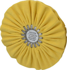Made in USA - 8" Diam x 1/2" Thick Unmounted Buffing Wheel - 14 Ply, Bias Cut, 5/8" Arbor Hole - Exact Tooling