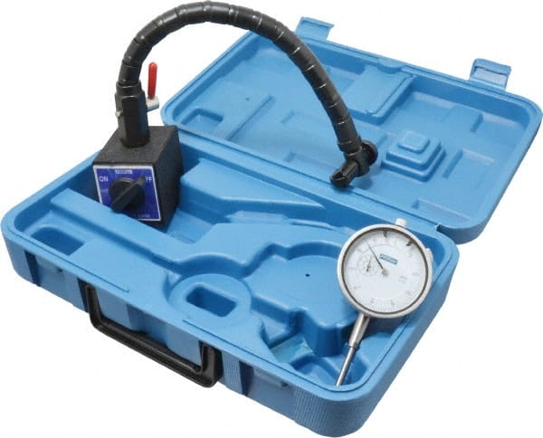 Fowler - 2-39/64" Long x 2" Wide x 2-3/16" High Magnetic Indicator Base - 85 Lb Magnetic Pull, Flexible Arm - Exact Tooling