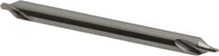 Made in USA - #1 Plain Cut 60° Incl Angle Solid Carbide Combo Drill & Countersink - Exact Tooling