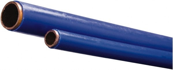 Mueller Industries - 60' Long, 1/2" OD x 0.527" ID, Grade C12200 Copper Refrigeration Tube - 0.032" Wall Thickness, 0.343 Ft/Lb - Exact Tooling