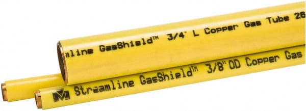 Mueller Industries - 50' Long, 5/8" OD x 0.527" ID, Grade C12200 Copper Refrigeration Tube - 0.035" Wall Thickness, 12.55 Ft/Lb - Exact Tooling