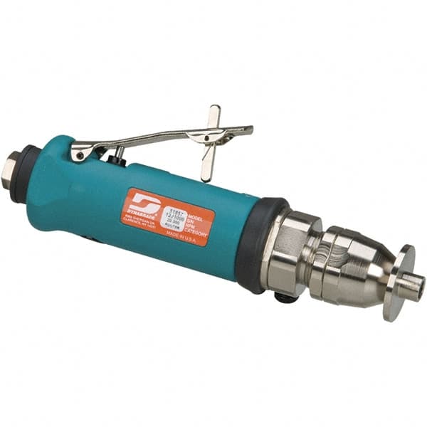 Dynabrade - 1/4 Inch Collet, 0.7 hp, 20,000 RPM Compact Router - 1/4 NPT Inlet, 90 psi Air Pressure, 38 CFM - Exact Tooling