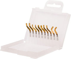 Shaviv - 12 Piece Hand Deburring Tool Set - B Blade Holder, B10P, B11P, B20P, B30P Blades, For Hole Edge, Straight Edge - Exact Tooling