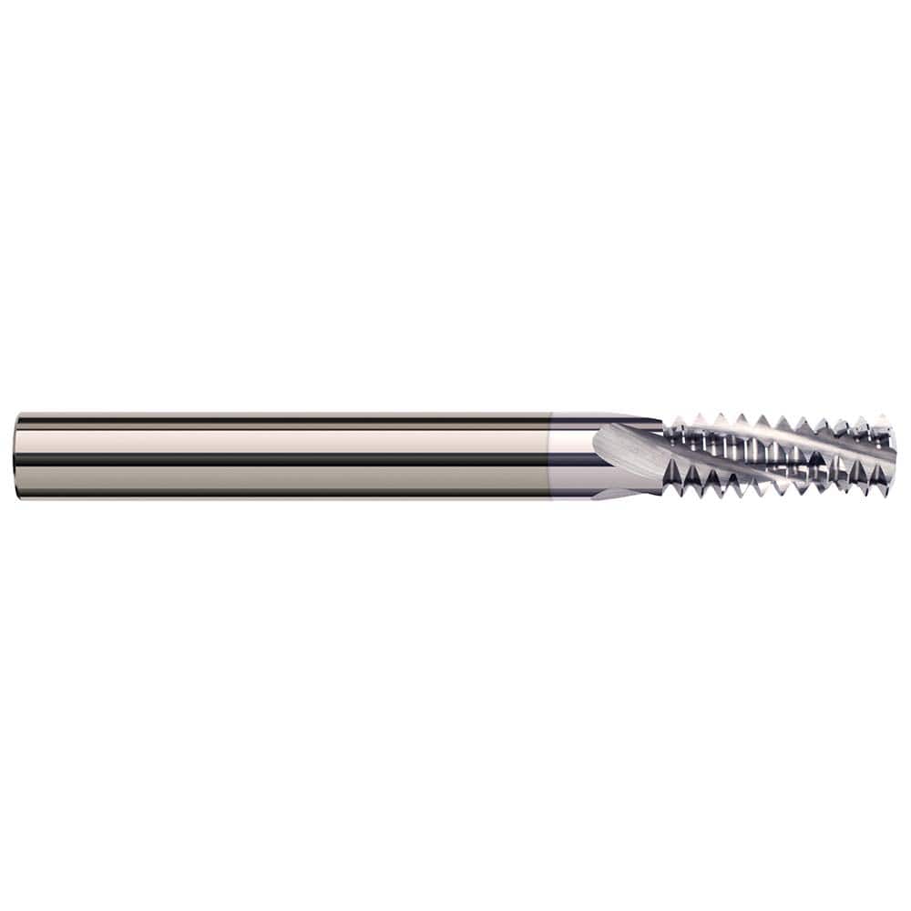 Harvey Tool - 1/4-18 to 3/8-18 Internal/External 18 TPI 5/16" Shank 4-Flute Solid Carbide Helical Flute Thread Mill - Exact Tooling