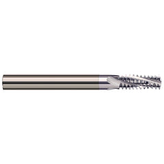 Harvey Tool - 3/8-24 Internal/External 24 TPI 5/16" Shank 4-Flute Solid Carbide Helical Flute Thread Mill - Exact Tooling