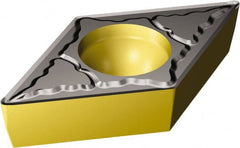 Sandvik Coromant - DCMT32.53 PM Grade 4335 Carbide Turning Insert - TiCN/AI2O3/TiN Finish, 55° Diamond, 3/8" Inscr Circle, 5/32" Thick, 3/64" Corner Radius - Exact Tooling