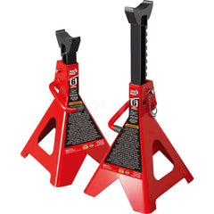 Big Red - Jack Stands & Tripods; Jack Stand Type: Double Locking Jack Stand ; Load Capacity (Lb.): 12000.000 ; Load Capacity (Ton): 6 (Inch); Minimum Height (Inch): 15-3/8 ; Maximum Height (Inch): 23-13/16 ; Additional Information: Removable Locking Supp - Exact Tooling