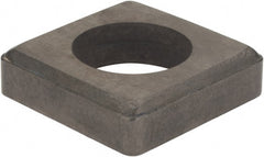 Hertel - 3/4" Inscribed Circle, Square External Turning Shim for Indexables - 3/16" Thick, ISSN Shim Style, Negative Rake, Neutral Cut - Exact Tooling