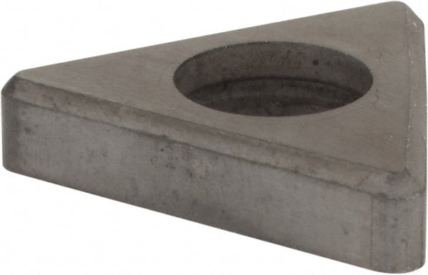 Hertel - 5/8" Inscribed Circle, Triangle External Turning Shim for Indexables - 3/16" Thick, ITSN Shim Style, Negative Rake, Neutral Cut - Exact Tooling