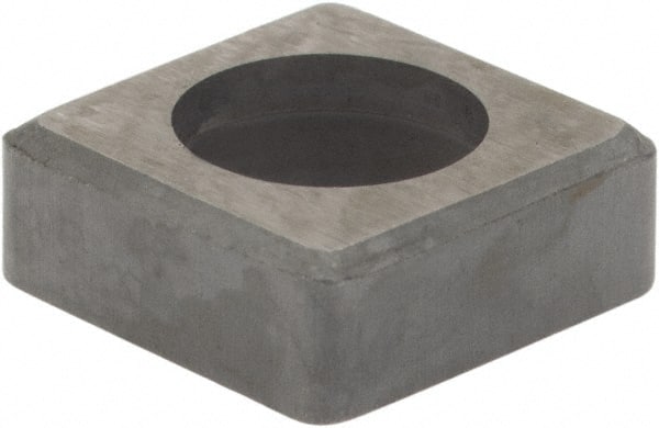Hertel - 3/8" Inscribed Circle, Square External Turning Shim for Indexables - 1/8" Thick, ISSN Shim Style, Negative Rake, Neutral Cut - Exact Tooling