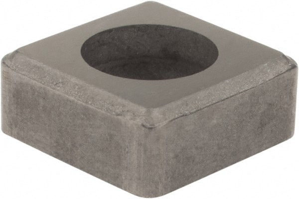 Hertel - 1/2" Inscribed Circle, Square External Turning Shim for Indexables - 3/16" Thick, ISSN Shim Style, Negative Rake, Neutral Cut - Exact Tooling