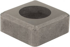 Hertel - 1/2" Inscribed Circle, Square External Turning Shim for Indexables - 3/16" Thick, ISSN Shim Style, Negative Rake, Neutral Cut - Exact Tooling