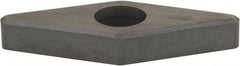 Hertel - 1/2" Inscribed Circle, Diamond (Shape) External Turning Shim for Indexables - 3/16" Thick, IVSN Shim Style, Negative Rake, Neutral Cut - Exact Tooling