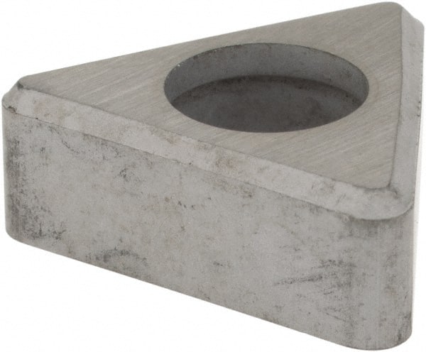 Hertel - 3/8" Inscribed Circle, Triangle External Turning Shim for Indexables - 3/16" Thick, ITSN Shim Style, Negative Rake, Neutral Cut - Exact Tooling