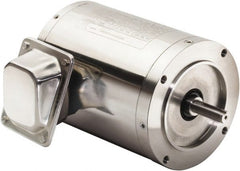 Boston Gear - 3 hp, TEFC Enclosure, T-Stat Thermal Protection, 1,765 RPM, 230/460 Volt, 50/60 Hz, Three Phase Motor - Size 182TC Frame, C-Face Mount, 1 Speed, Ball Bearings, 8.0/4.0 Full Load Amps, F Class Insulation, Reversible - Exact Tooling