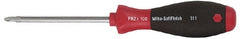 Wiha - #2, Round Shaft Phillips Screwdriver - 12" Blade Length, Ergonomic Handle - Exact Tooling