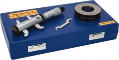 Fowler - 0.2 to 2.2", Mechanical Inside Micrometer - 0.01mm Graduation, 0.0002" Accuracy, Ratchet Stop Thimble - Exact Tooling