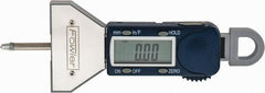 Fowler - 0" to 22" Metal (Rod) & Plastic (Body) Electronic Depth Gage - 0.02mm Accuracy, 0.01mm Resolution, 53mm Base Length - Exact Tooling