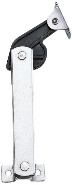 Sugatsune - 136mm OAL x 37mm Wide, 40 Lb Capacity, Spring Loaded Hard Down Lid Stay - Right Side, 4.7mm Mounting Hole Diam, 70° Max Opening, Polished 304 Stainless Steel & Polyacetal - Exact Tooling