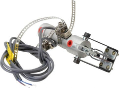 Gibraltar - 150 Lb Inner Hold Capacity, Vert Mount, Air Power Hold-Down Toggle Clamp - 10-32 Port, 90° Bar Opening, 0.69" Height Under Bar - Exact Tooling