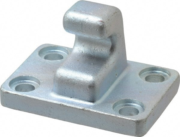 Gibraltar - 1 Lb Capacity, 0.41" Mounting Hole, Steel Clamp Latch Plate & Hook Assembly - 2.13" Base Length x 3.13" Base Width - Exact Tooling
