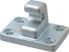Gibraltar - 1 Lb Capacity, 0.41" Mounting Hole, Steel Clamp Latch Plate & Hook Assembly - 2.13" Base Length x 3.13" Base Width - Exact Tooling