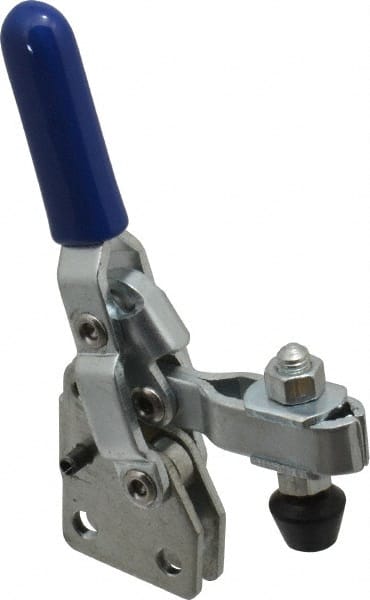 Gibraltar - 100 Lb Holding Capacity, Vertical Handle, Manual Hold Down Toggle Clamp - 60° Handle Movement, 110° Bar Opening, U-Bar, Straight Base, Carbon Steel - Exact Tooling