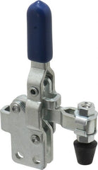 Gibraltar - 200 Lb Holding Capacity, Vertical Handle, Manual Hold Down Toggle Clamp - 64° Handle Movement, 104° Bar Opening, U-Bar, Straight Base, Carbon Steel - Exact Tooling