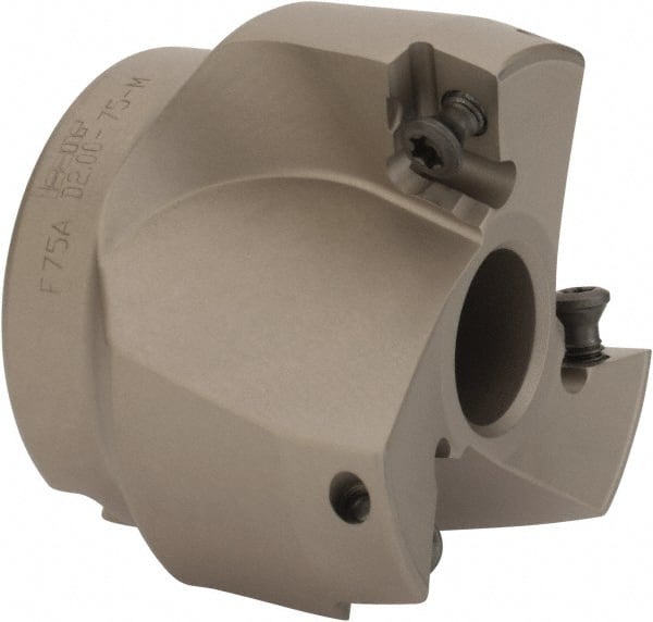 Iscar - 4 Inserts, 2" Cut Diam, 3/4" Arbor Diam, 0.827" Max Depth of Cut, Indexable Square-Shoulder Face Mill - 0/90° Lead Angle, 2" High, HP AD.. 2207.. Insert Compatibility, Series HP F90AT - Exact Tooling