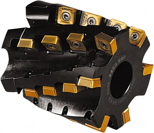 Seco - 24 Inserts, 80mm Cut Diam, 32mm Arbor Diam, 68mm Max Depth of Cut, Indexable Square-Shoulder Face Mill - 85mm High, AC.. 1506 & SCET 1206 Insert Compatibility - Exact Tooling